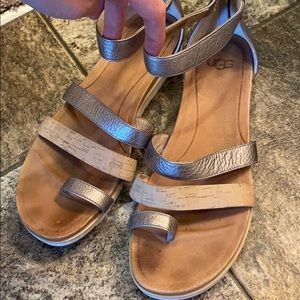 UGG size 10 zip up sandals